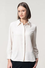 Stretch Georgette: Front Fly Shirt