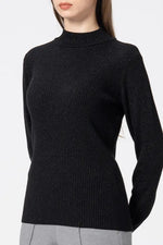 【Washable Wool Knit】High-Neck Top