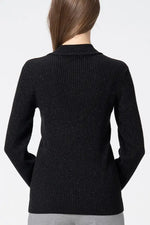 【Washable Wool Knit】High-Neck Top