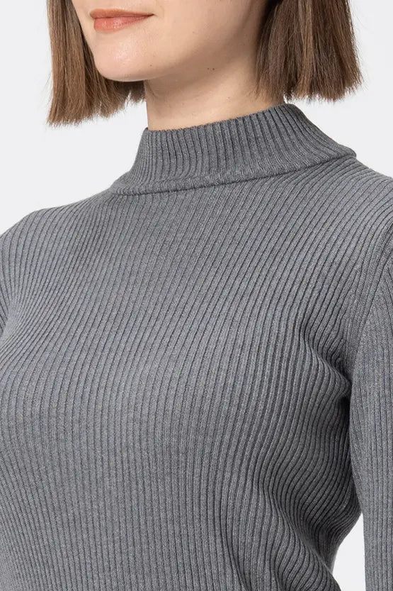 【Washable Wool Knit】High-Neck Top