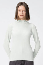 【Washable Wool Knit】High-Neck Top