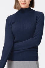 【Washable Wool Knit】High-Neck Top