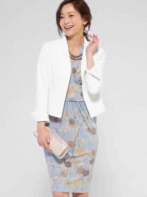 Japanese Pattern: Silk Hana Asagi Shell Dress