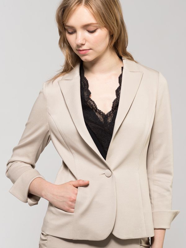 Beige Tailored Jacket