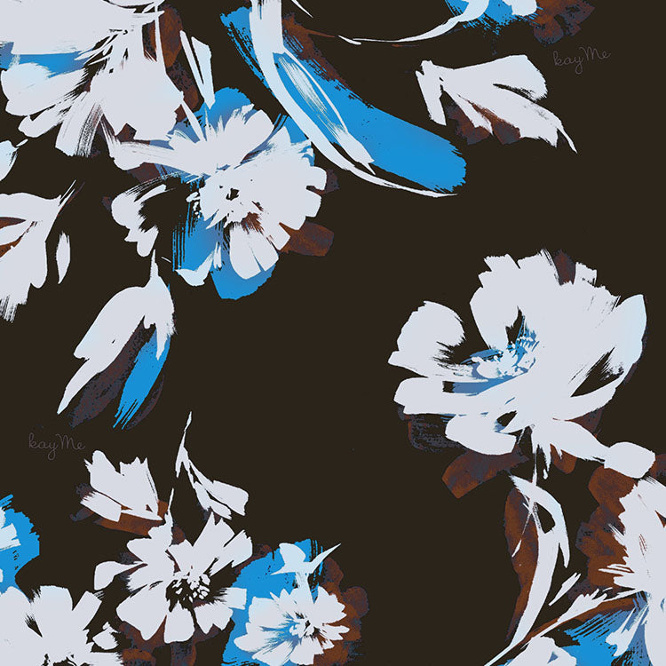 Layered flowers create a three-dimensional effect