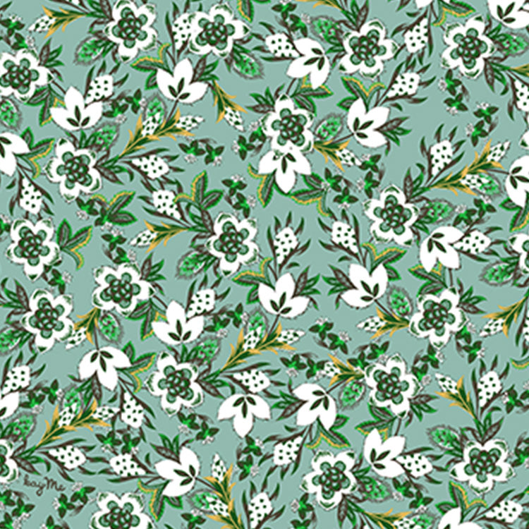 Small floral print inspired by medieval English designs