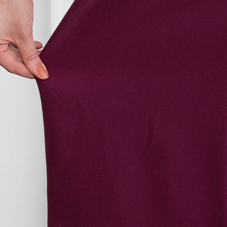 Luxurious twill material that looks like woven fabric but is stretchy