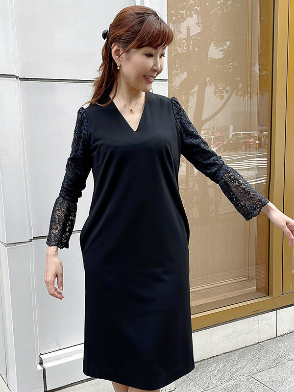 Space Material: Black Lace Sack Dress