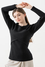 Washable Knit: Washable Knit Top In Black