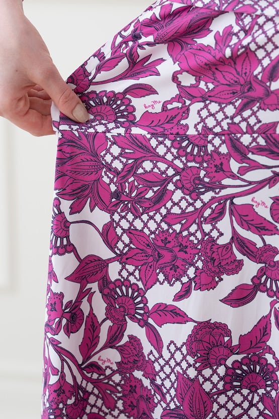 Pink Flower Wrap Dress