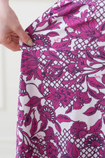 Pink Flower Wrap Dress
