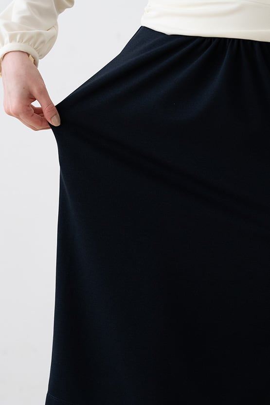 Double Jersey: Ivory X Navy Docking Shell Dress