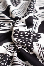4-Way Stretch: 4-Way Jersey Monotone Geo Venus Dress