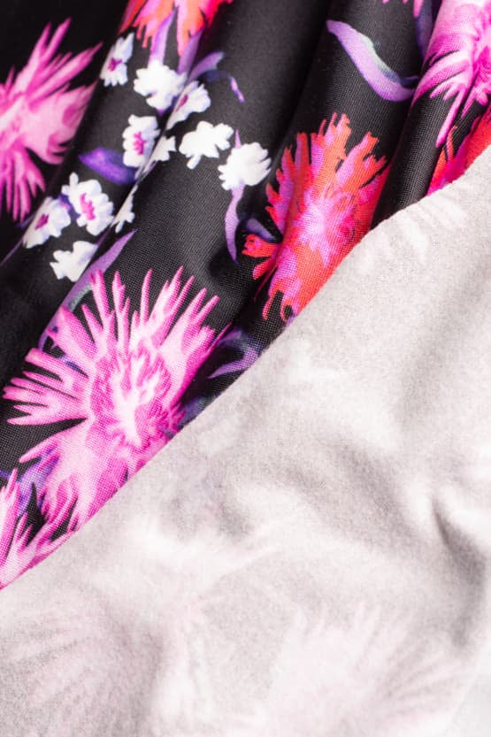 Black Pink Margaret Gather Dress