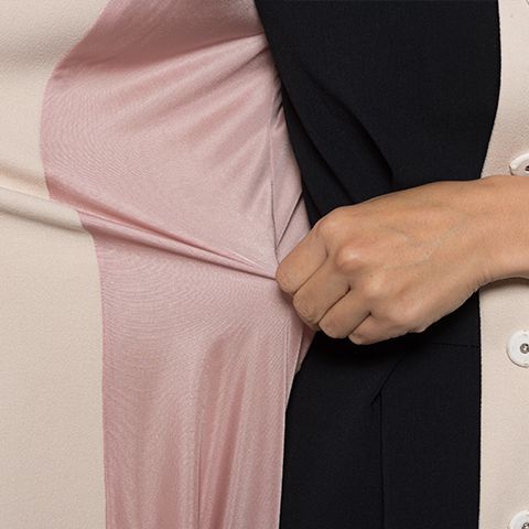 A-line for a slimming, vertical effect