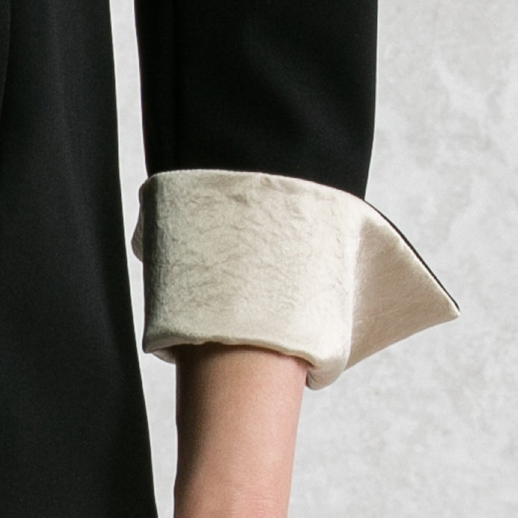 Satin inner cuffs