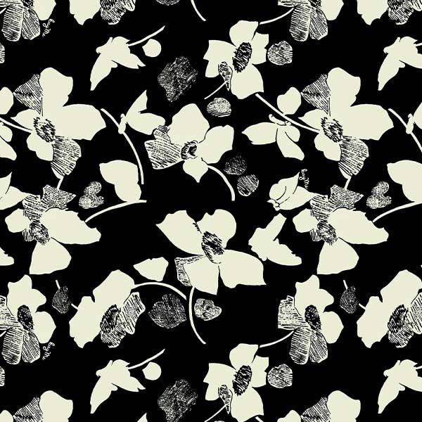 Delicately Drawn Classical Flowers