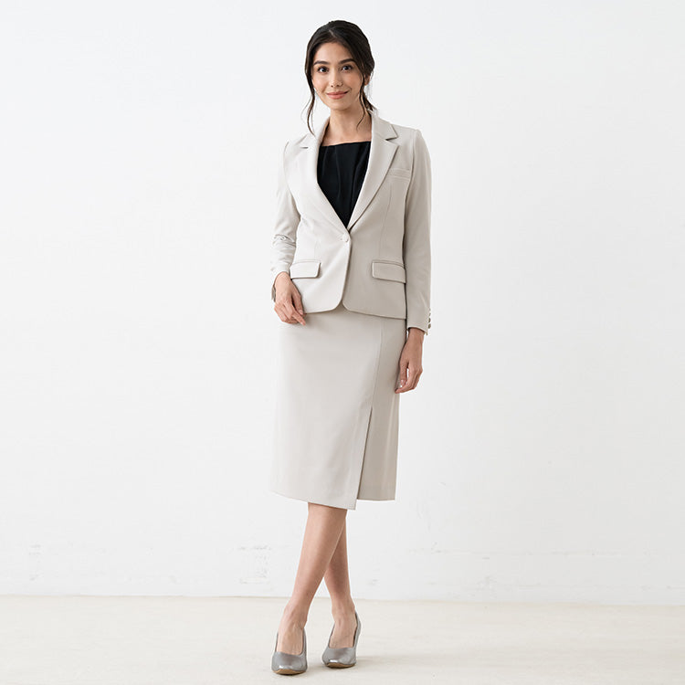 A sophisticated, elegant grey suit