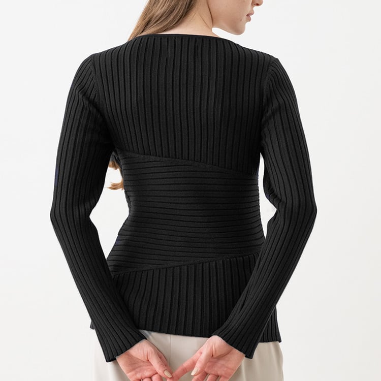 Washable Knit: White Cross Knit Top