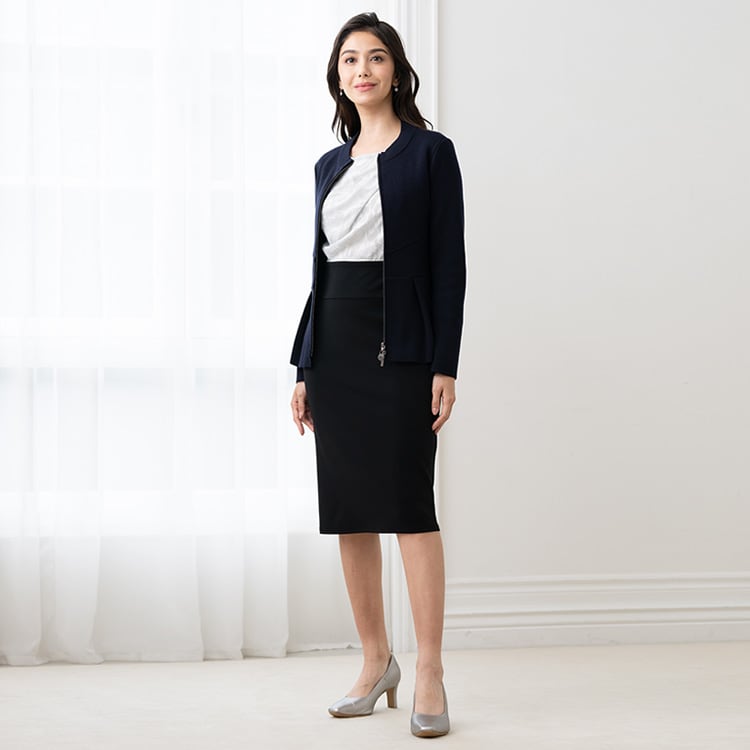 Add black for a slimming effect