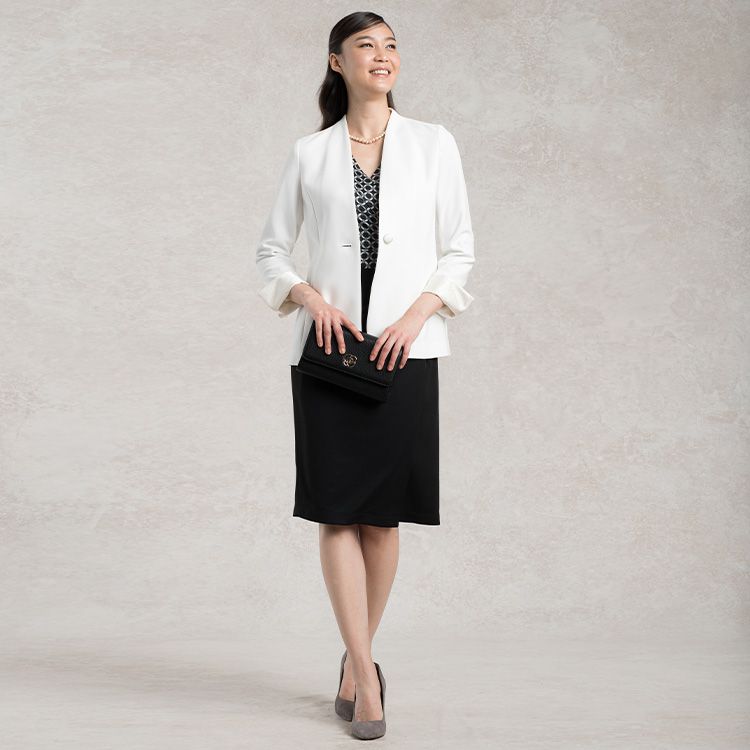 Add a white jacket for a refreshing look