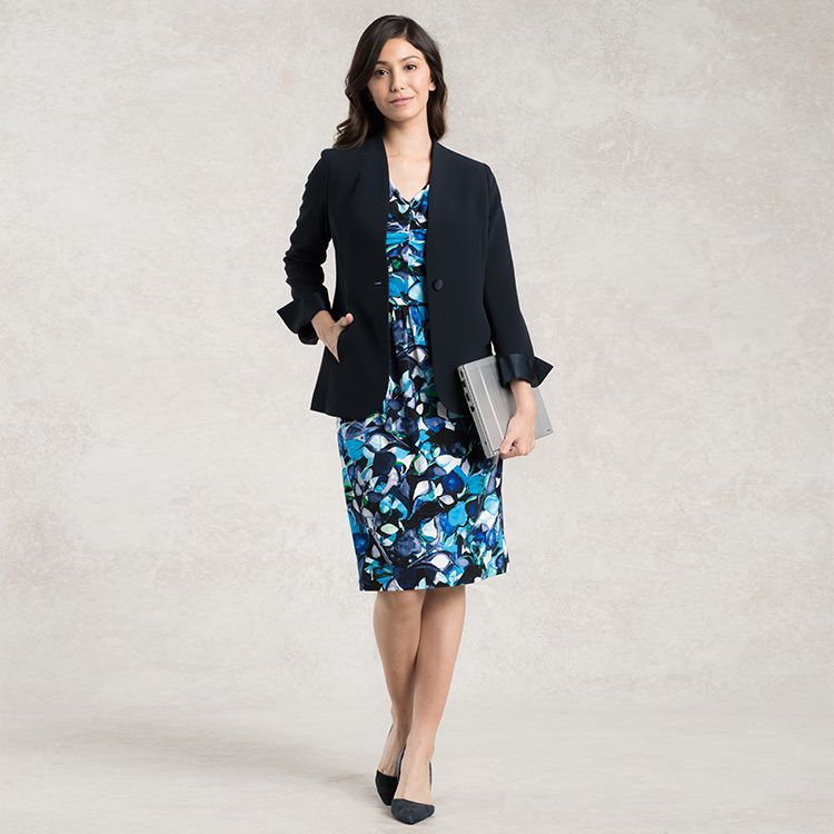 Coordinate with navy prints