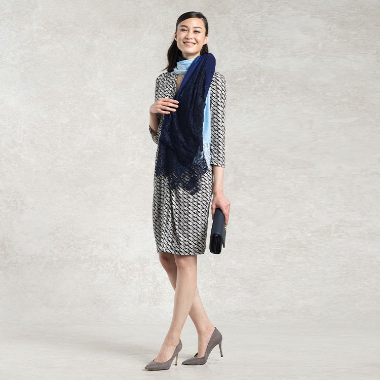 Add a colorful accent with a gradation stole