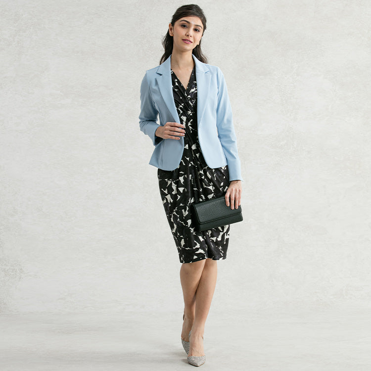 Brighten the look with sky blue