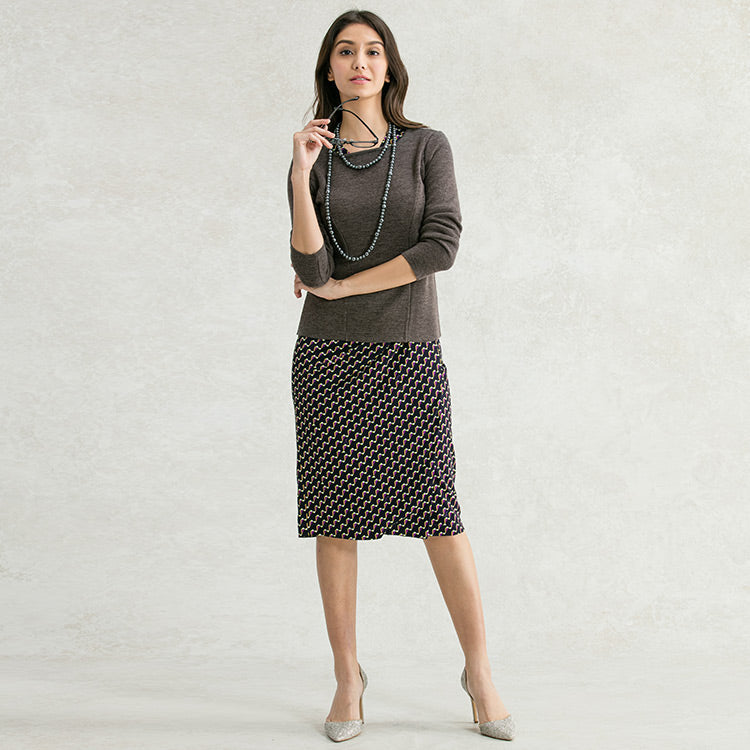 Throw on a pull-over knit for the office