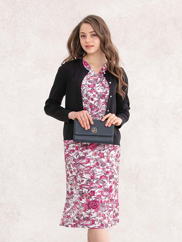 Japanese Pattern: "Peony" Ryukyu Bingata Gathered Dress