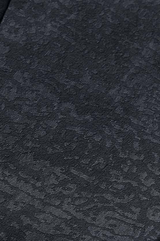 Stretch Jacquard: Black Knee-Length Mermaid Skirt