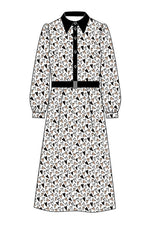 Stretch Chiffon: Stretch Chiffon Gold Heart Shirt Dress