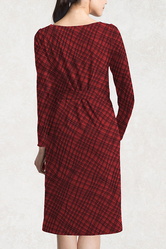 Red Check Daily Dress
