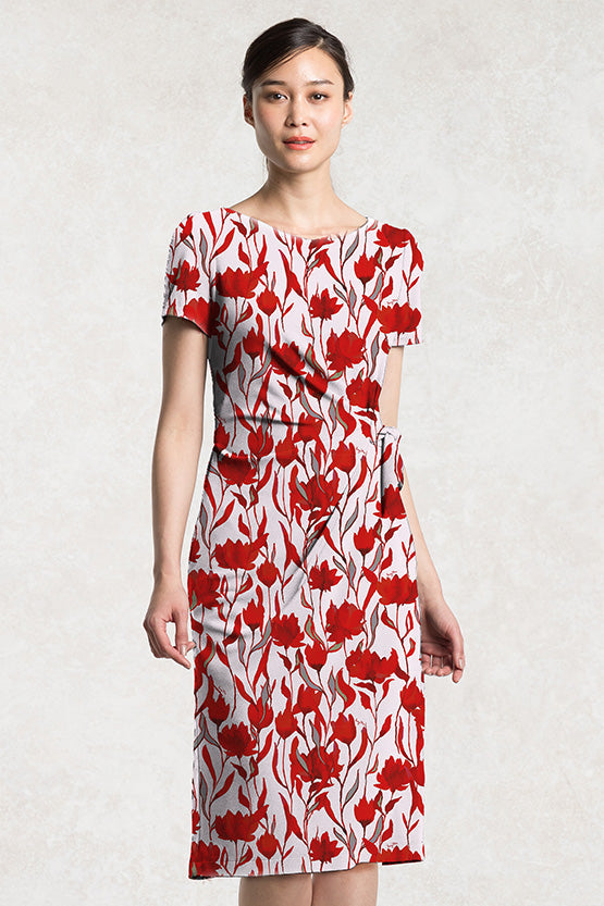 4-Way Stretch: 4-Way Jersey Red Glorious Daily Dress