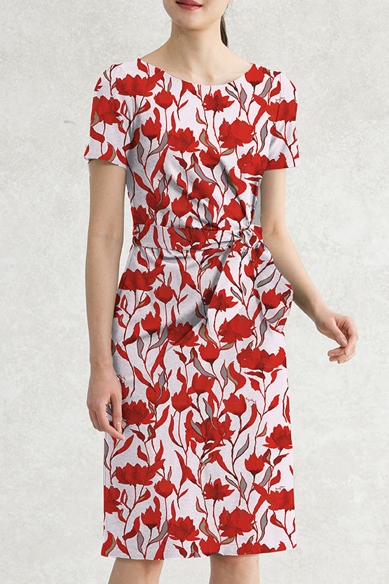 4-Way Stretch: 4-Way Jersey Red Glorious Daily Dress