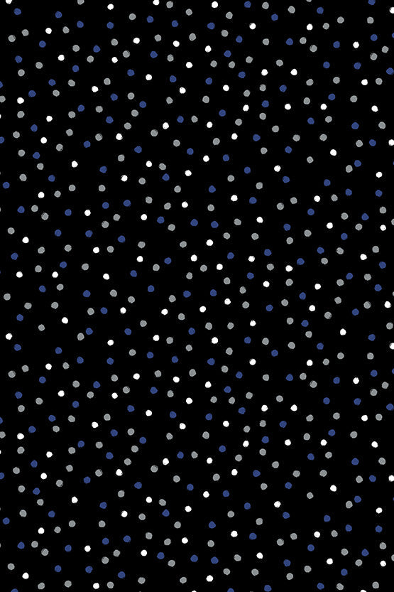 Navy Tiny Dot Long Marilyn Dress