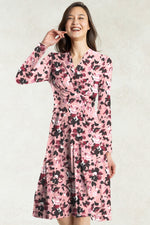 Silk-Like Pink Bella Cache-Coeur Dress
