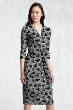 4-Way Stretch: 4-Way Jersey Monotone Geo Venus Dress