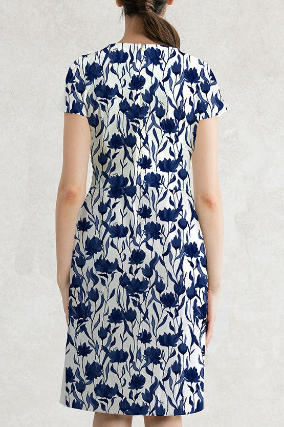 4-Way Stretch: Navy Glorious Twist Dress