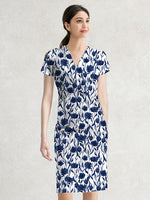 4-Way Stretch: Navy Glorious Twist Dress