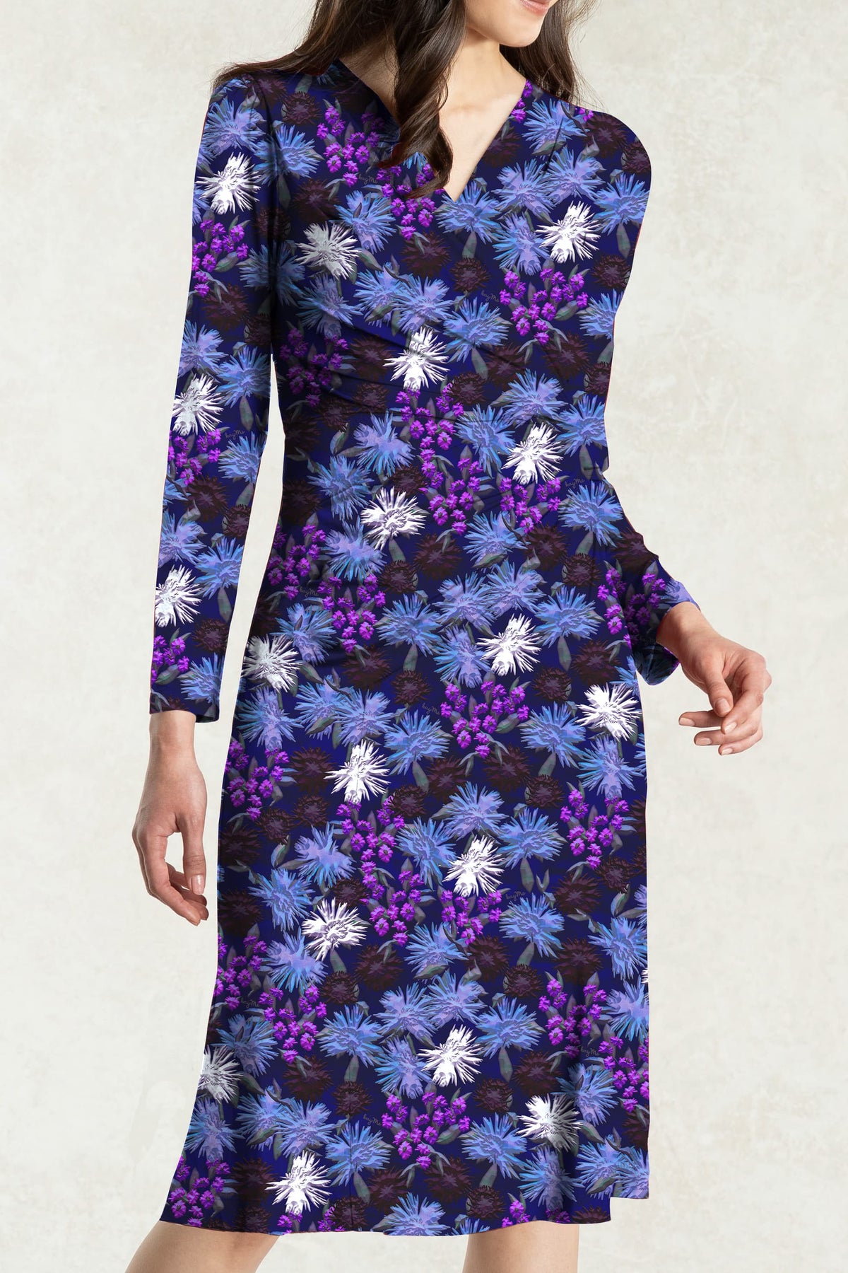 Silk-Like Night Margaret Gather Dress
