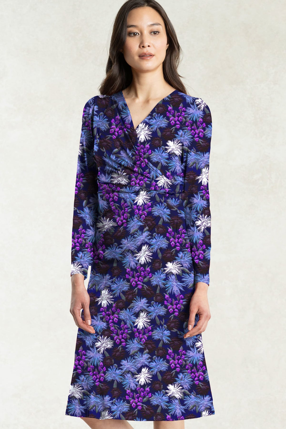 Silk-Like Night Margaret Gather Dress