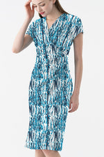 4-Way Stretch: 4-Way Jersey Sunglint Gather Dress