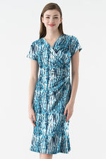 4-Way Stretch: 4-Way Jersey Sunglint Gather Dress