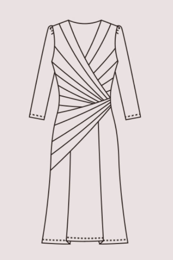 Pink Comet Midi Gather Dress