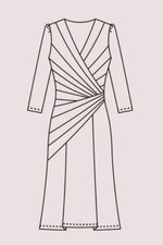 Japanese Pattern: Indigo Goldfish Gathered Dress