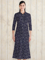 Long Length: Navy Koyuki Long Shirt Dress