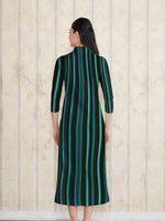 Long Length: Emerald Stripe Long Shirt Dress