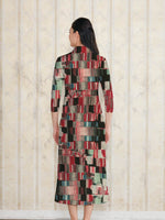 Long Length: Pink Mosaic Long Shirt Dress
