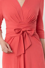 Cotton: Collarless Cache-Coeur Dress